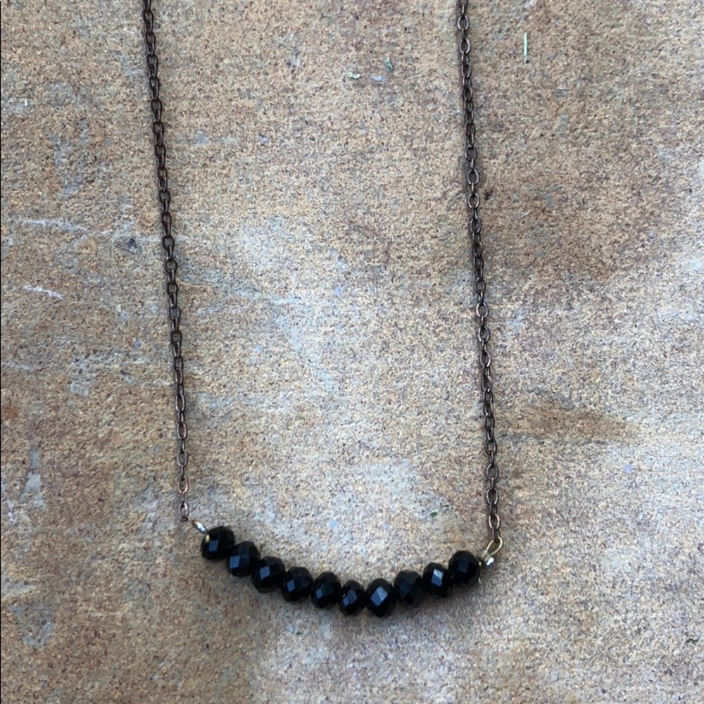 Black stone necklace